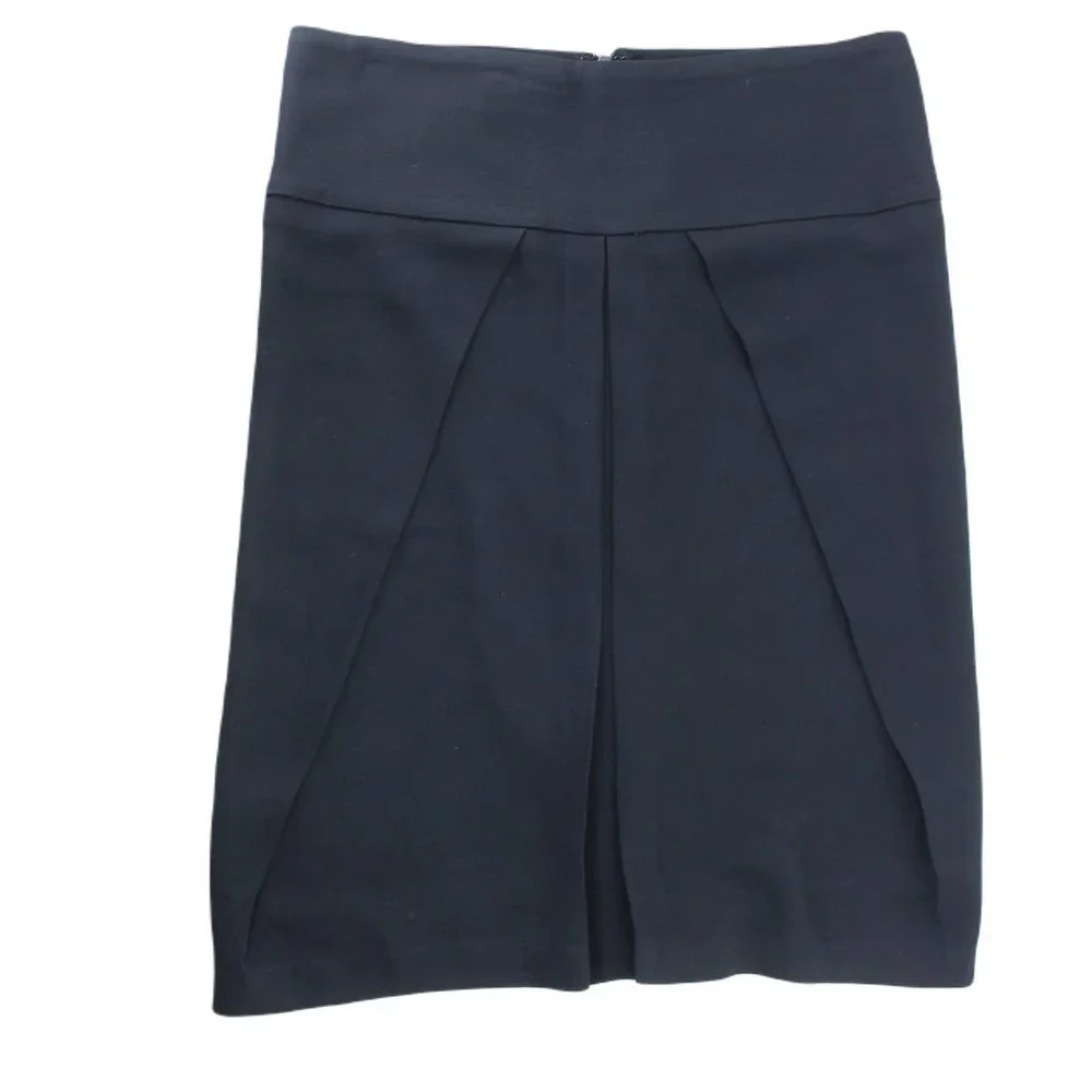 Fuzzi NWT Black Origami Skirt IT42 US6 Crepe Lined Vintage 90s Y2K Minimalist - Picture 2 of 8